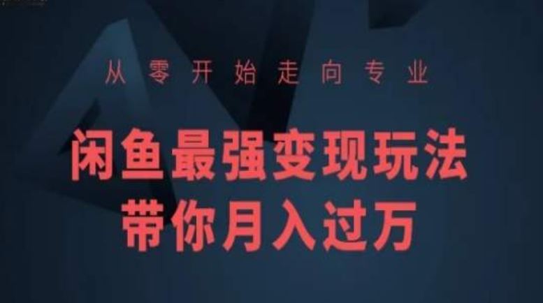 从零开始走向专业，闲鱼最强变现玩法带你月入过万-沫尘创业网-知识付费资源网站搭建-中创网-冒泡网赚-福缘创业网