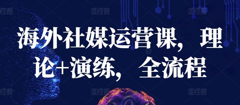 海外社媒运营课，理论+演练，全流程-沫尘创业网-知识付费资源网站搭建-中创网-冒泡网赚-福缘创业网