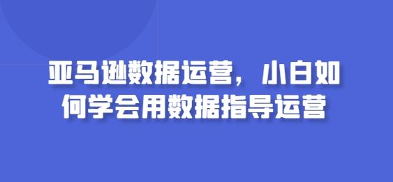 亚马逊数据运营，小白如何学会用数据指导运营-沫尘创业网-知识付费资源网站搭建-中创网-冒泡网赚-福缘创业网