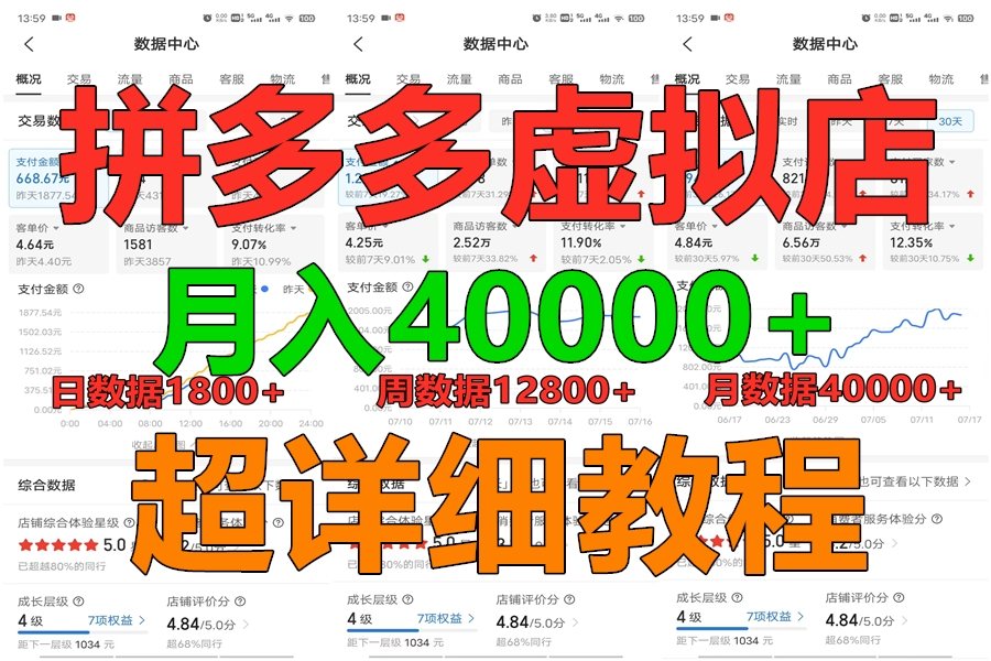 拼多多虚拟电商训练营月入40000+，全网最详细，你做你也行，暴利稳定长久-沫尘创业网-知识付费资源网站搭建-中创网-冒泡网赚-福缘创业网