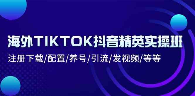 海外TIKTOK抖音精英实操班：注册下载/配置/养号/引流/发视频/等等-沫尘创业网-知识付费资源网站搭建-中创网-冒泡网赚-福缘创业网