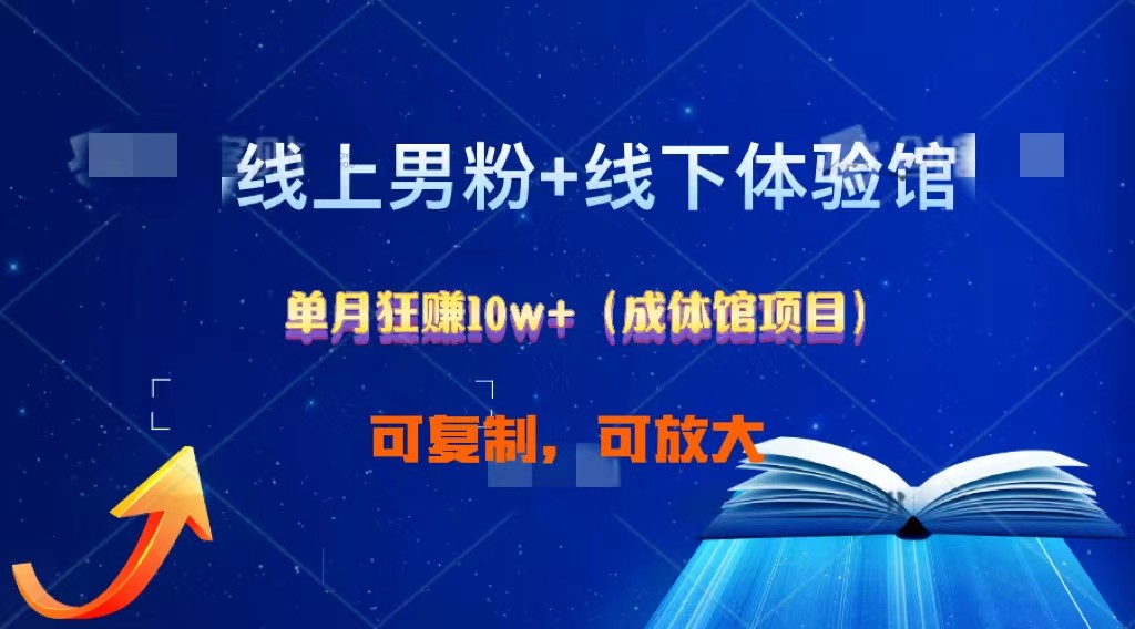 线上男粉+线下成体馆：单月狂赚10W+1.0-沫尘创业网-知识付费资源网站搭建-中创网-冒泡网赚-福缘创业网