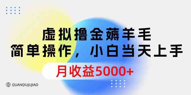 （9864期）虚拟撸金薅羊毛，简单操作，小白当天上手，月收益5000+-沫尘创业网-知识付费资源网站搭建-中创网-冒泡网赚-福缘创业网