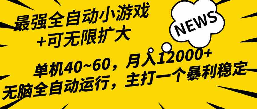 （10046期）2024最新全网独家小游戏全自动，单机40~60,稳定躺赚，小白都能月入过万-沫尘创业网-知识付费资源网站搭建-中创网-冒泡网赚-福缘创业网