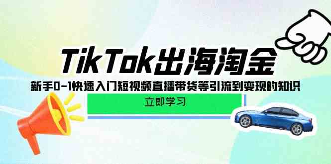 （10035期）TikTok-出海淘金，新手0-1快速入门短视频直播带货等引流到变现的知识-沫尘创业网-知识付费资源网站搭建-中创网-冒泡网赚-福缘创业网