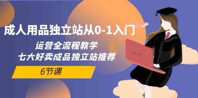 （10082期）成人用品独立站从0-1入门，运营全流程教学，七大好卖成品独立站推荐-6节课-沫尘创业网-知识付费资源网站搭建-中创网-冒泡网赚-福缘创业网