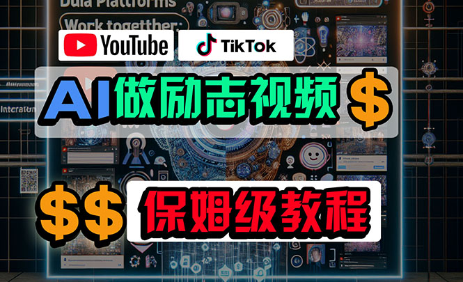 （10520期）利用AI制作励志视频，在YouTube和TikTok赚钱，小白可做（附工具）-沫尘创业网-知识付费资源网站搭建-中创网-冒泡网赚-福缘创业网