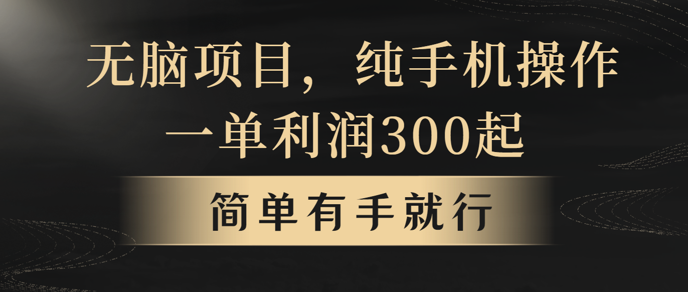 （10699期）无脑项目，一单几百块，轻松月入5w+，看完就能直接操作-沫尘创业网-知识付费资源网站搭建-中创网-冒泡网赚-福缘创业网