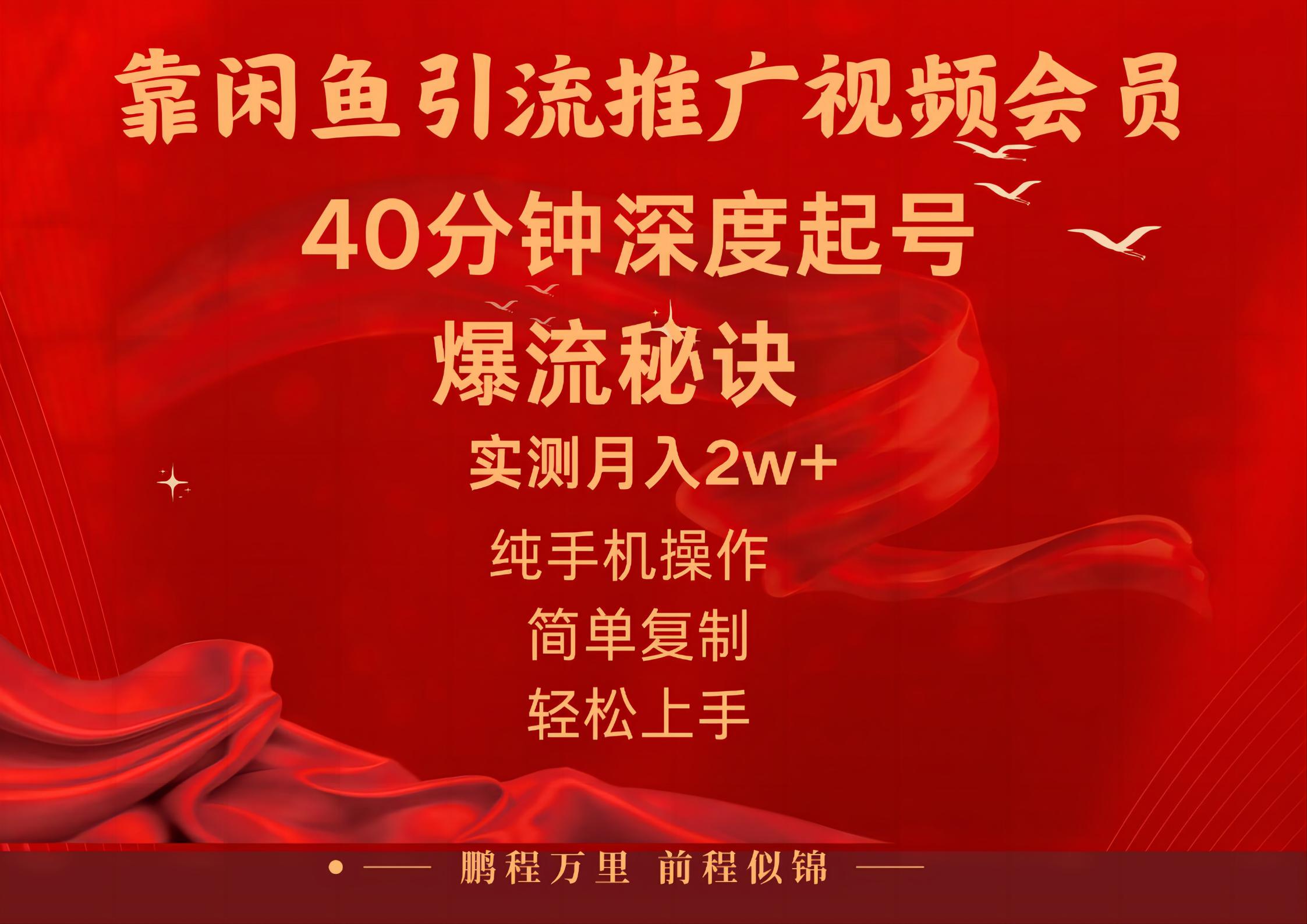 （10896期）闲鱼暴力引流推广视频会员，能做到日入2W+，操作简单-沫尘创业网-知识付费资源网站搭建-中创网-冒泡网赚-福缘创业网