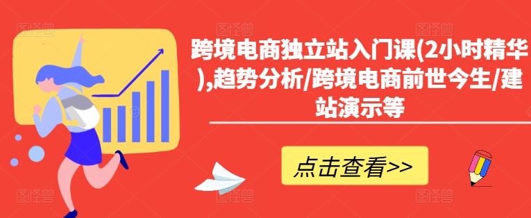 跨境电商独立站入门课(2小时精华),趋势分析/跨境电商前世今生/建站演示等-沫尘创业网-知识付费资源网站搭建-中创网-冒泡网赚-福缘创业网