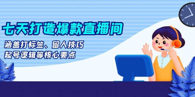 （13382期）七天打造爆款直播间：涵盖打标签、留人技巧、起号逻辑等核心要点-沫尘创业网-知识付费资源网站搭建-中创网-冒泡网赚-福缘创业网