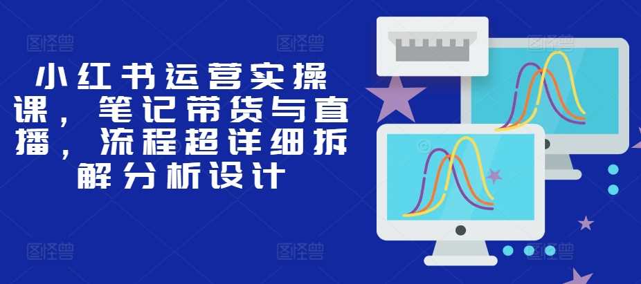 小红书运营实操课，笔记带货与直播，流程超详细拆解分析设计-沫尘创业网-知识付费资源网站搭建-中创网-冒泡网赚-福缘创业网